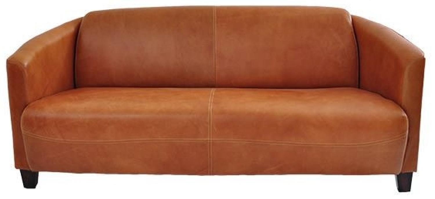 Clubsofa Rocket 3-Sitzer Leder "Columbia-Brown" Bild 1