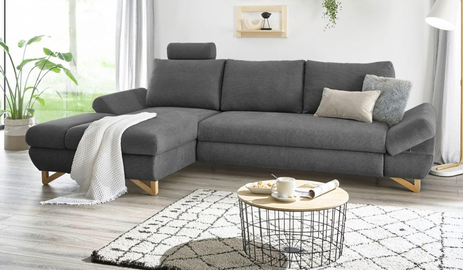 Ecksofa Skalm in grau 284 cm Bild 1