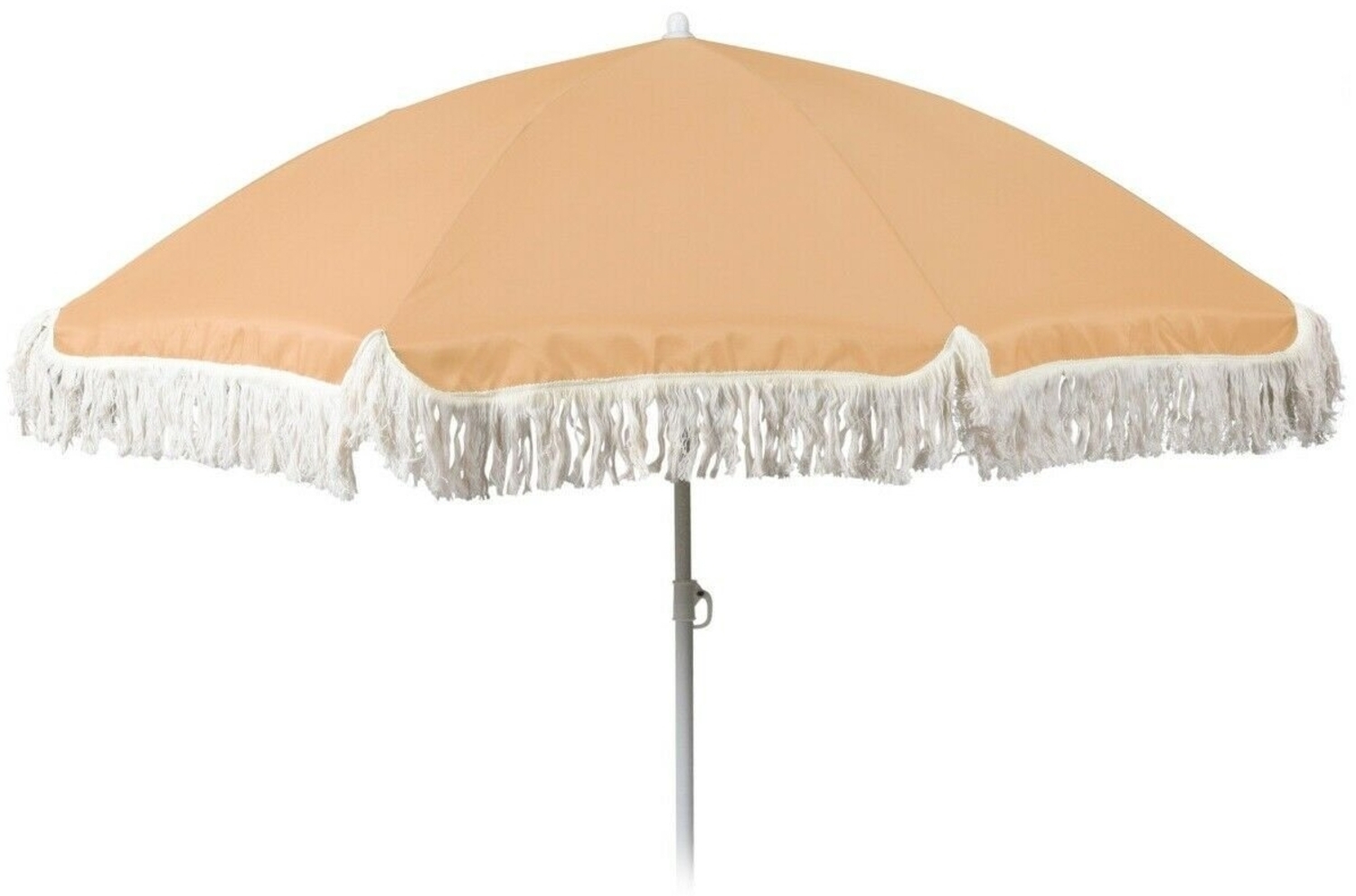 Meinposten Sonnenschirm Ø 155 cm Strandschirm mit Fransen UV-Schutz 30+ Balkonschirm Schirm, LxB: 109,00x155,00 cm, abknickbar Bild 1