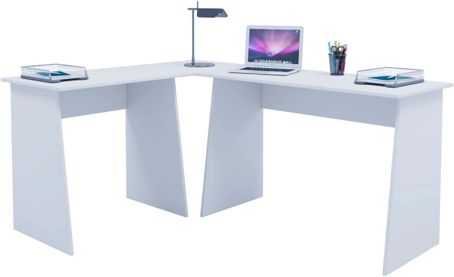 VCM Schreibtisch Masola 911535 Weiß H. 74 x B. 135 x T. 105 cm Bild 1