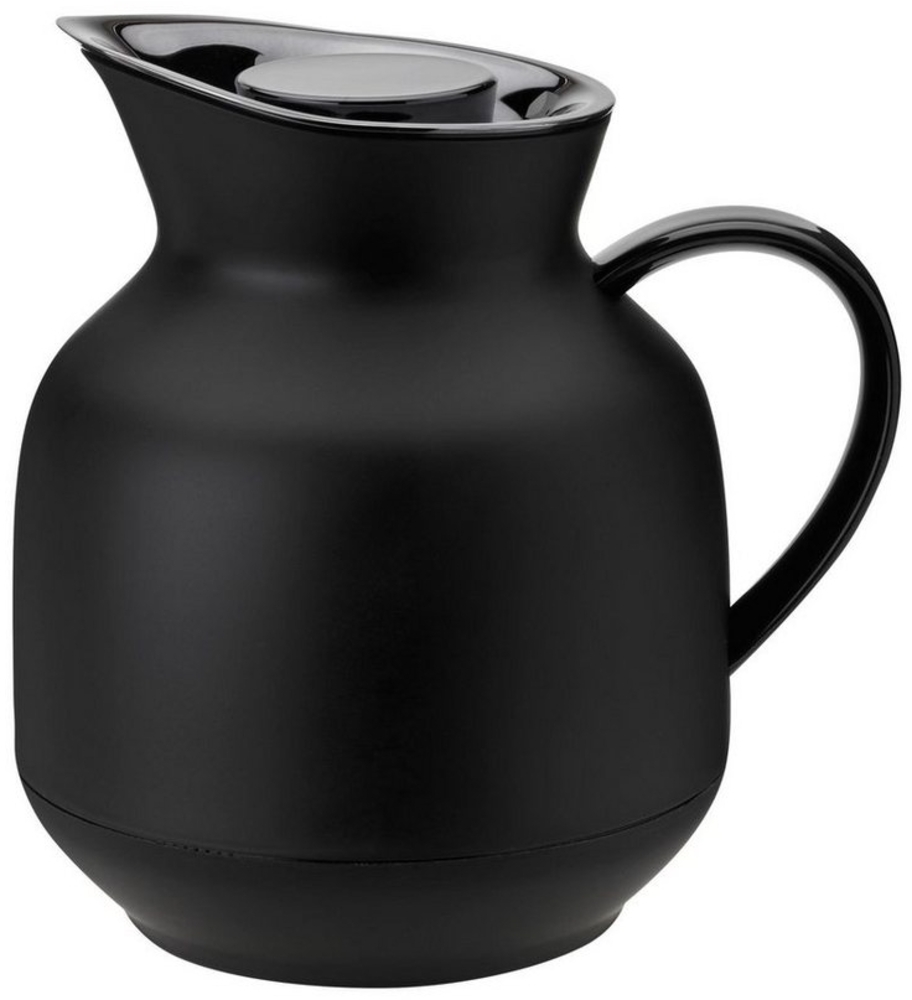 Stelton Isolierkanne Amphora für Tee, Teekanne mit Glaseinsatz, Thermokanne, Kunststoff, Soft Black, 1 Liter, 222-1 Bild 1