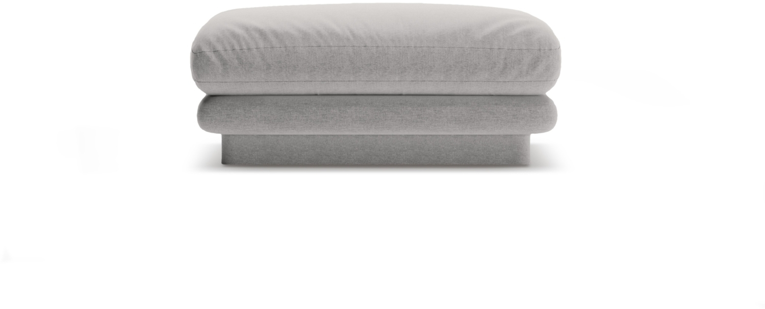 Micadoni Hocker Torino 1-Sitzer Strukturierter Stoff Hellgrau Bild 1