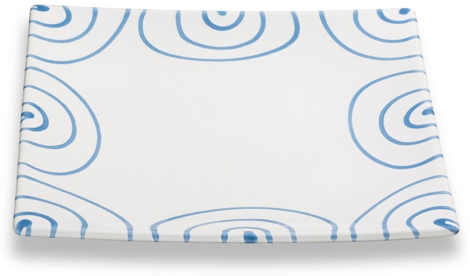 Gmundner Keramik Blaugeflammt, Dessertteller Trend (20x20cm) Bild 1