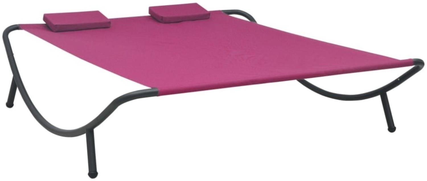 vidaXL Sonnenliege Stoff Rosa 313532 Bild 1