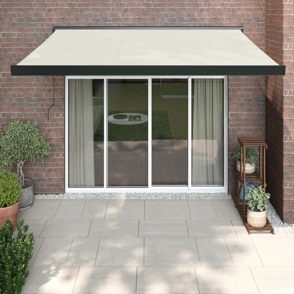 vidaXL Markise Einziehbar Creme 3,5x2,5 m Stoff und Aluminium 3154552 Bild 1