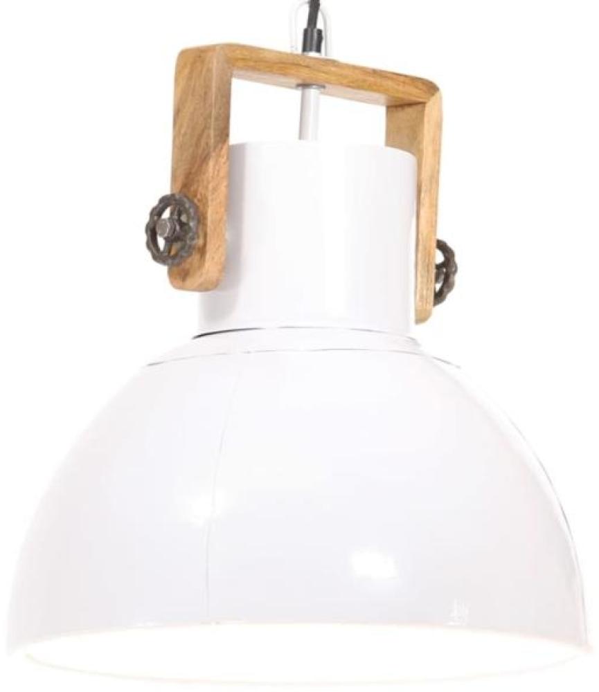 vidaXL Hängelampe Industriestil 25 W Weiß Rund 40 cm E27 320538 Bild 1