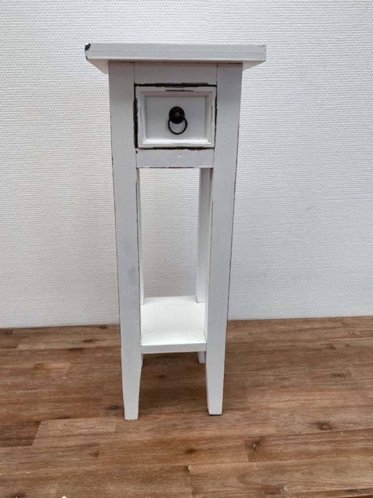 Blumensäule 30x80 cm "Style your Life" Holz weiß Bild 1