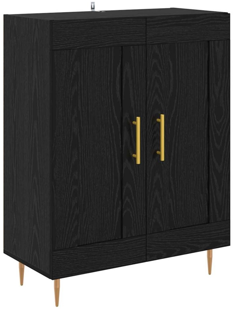 vidaXL Sideboard Schwarz Eichen-Optik 69,5 x 34 x 90 cm 881596 Bild 1