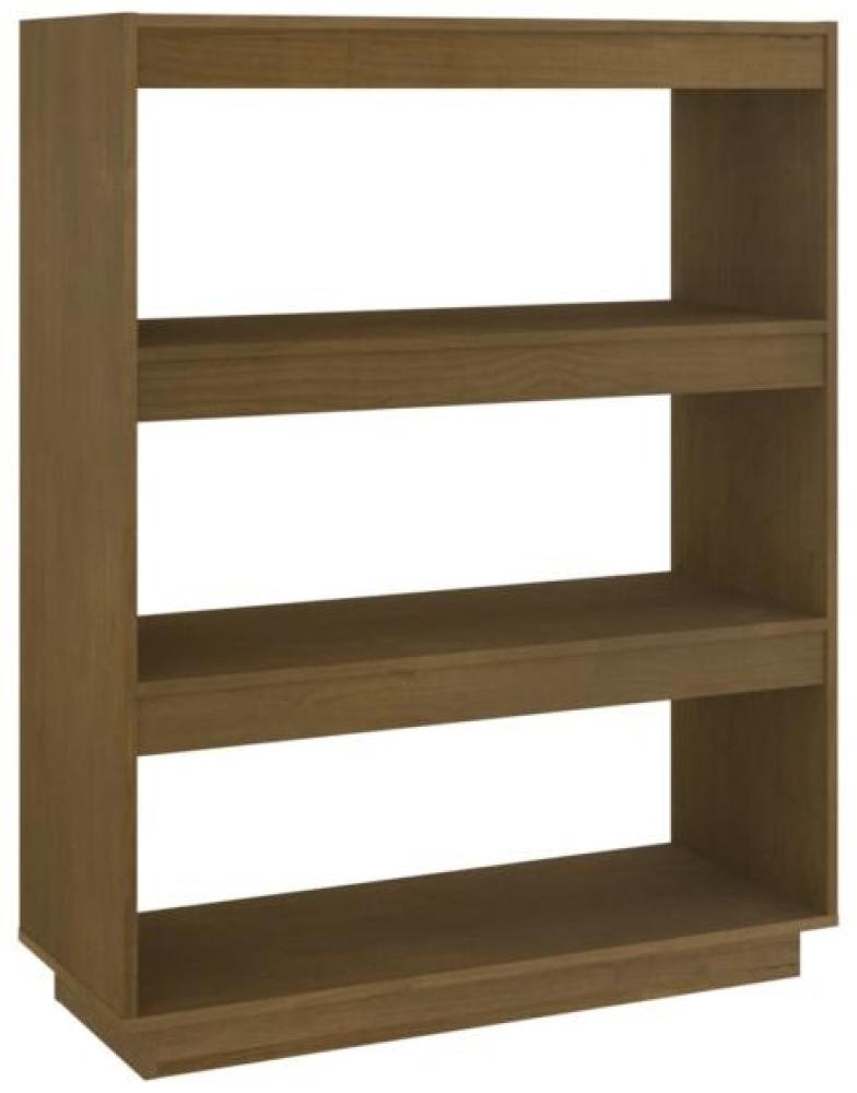 vidaXL Bücherregal/Raumteiler Honigbraun 80 x 35 x 103 Massivholz Kiefer 810887 Bild 1