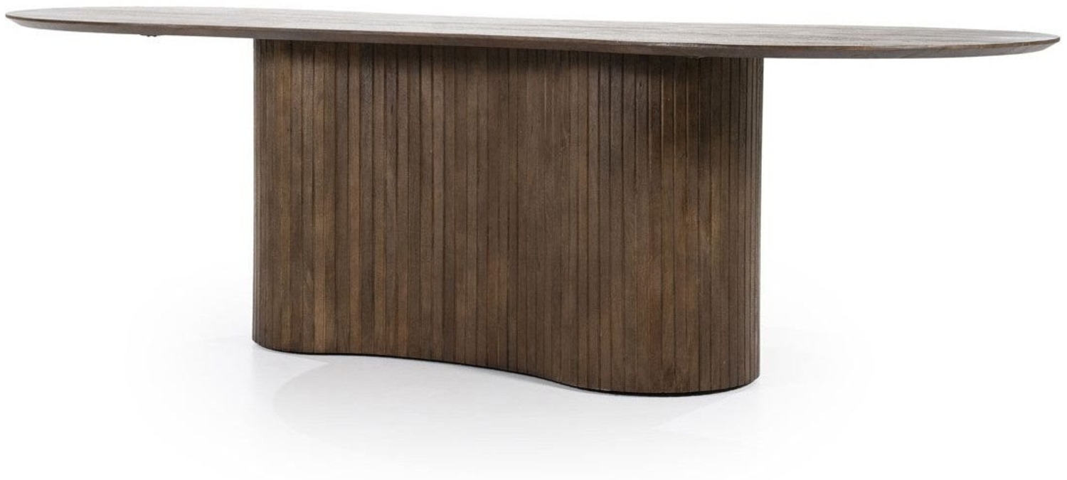 Maison ESTO Esstisch oval organische Form Mango massiv Holz Esszimmertisch, Breite 110 cm Bild 1