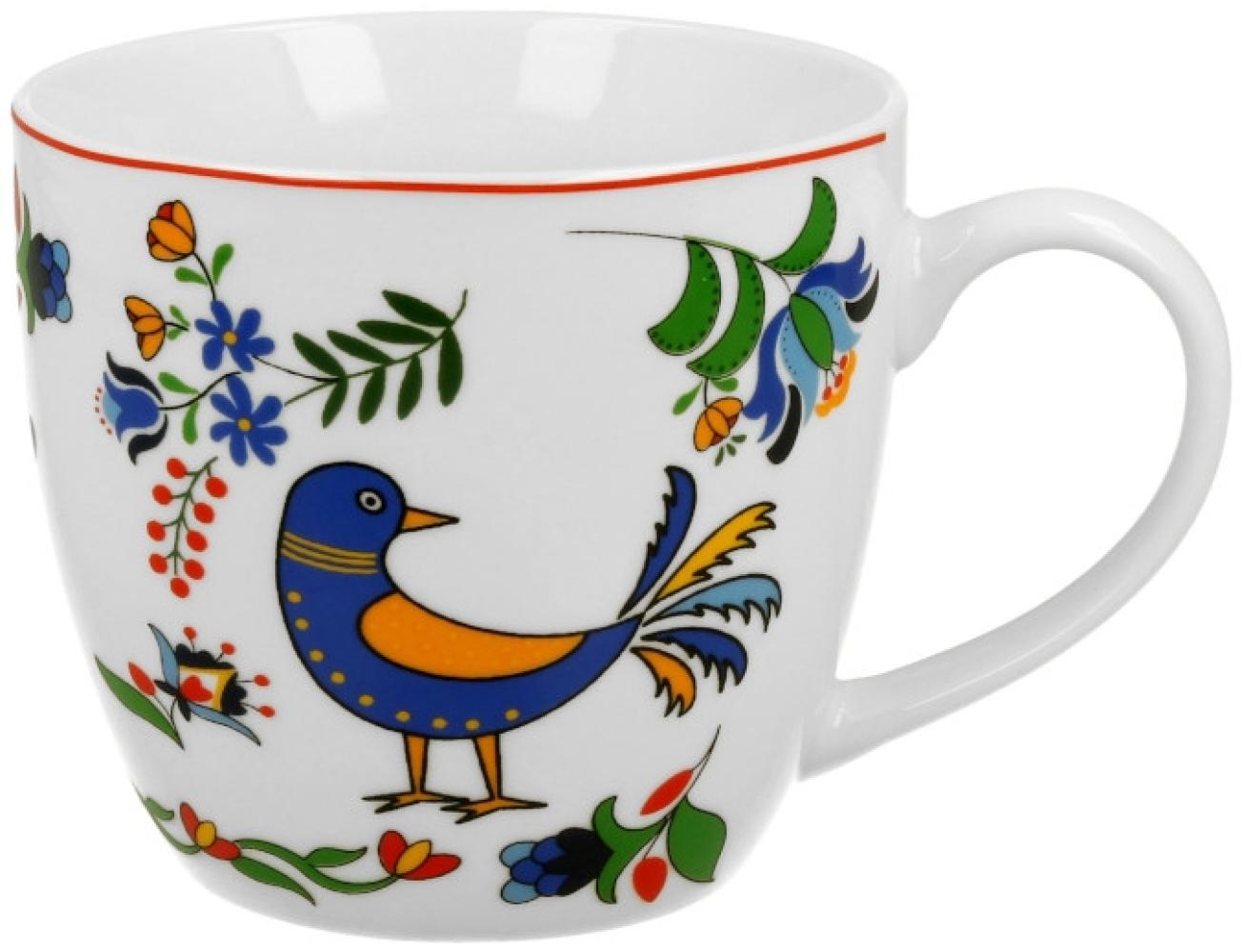 DUO ETNO Becher 460 ml KASHUBIAN BIRD in Tragetasche, New Bone China Porzellan Bild 1