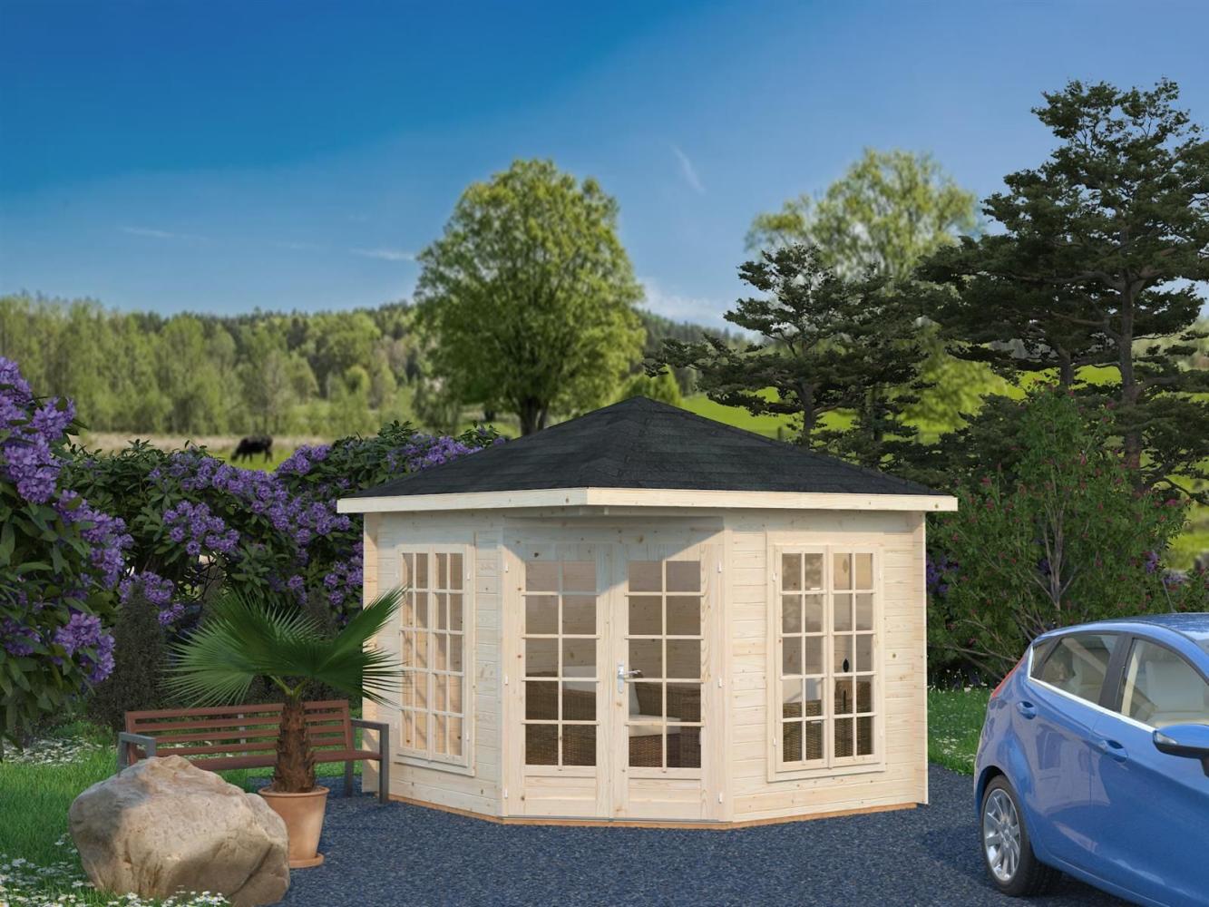 Palmako Holz-Pavillon Melanie 280x280 cm inklusiveFußboden Holzpavillon imprägniert Bild 1