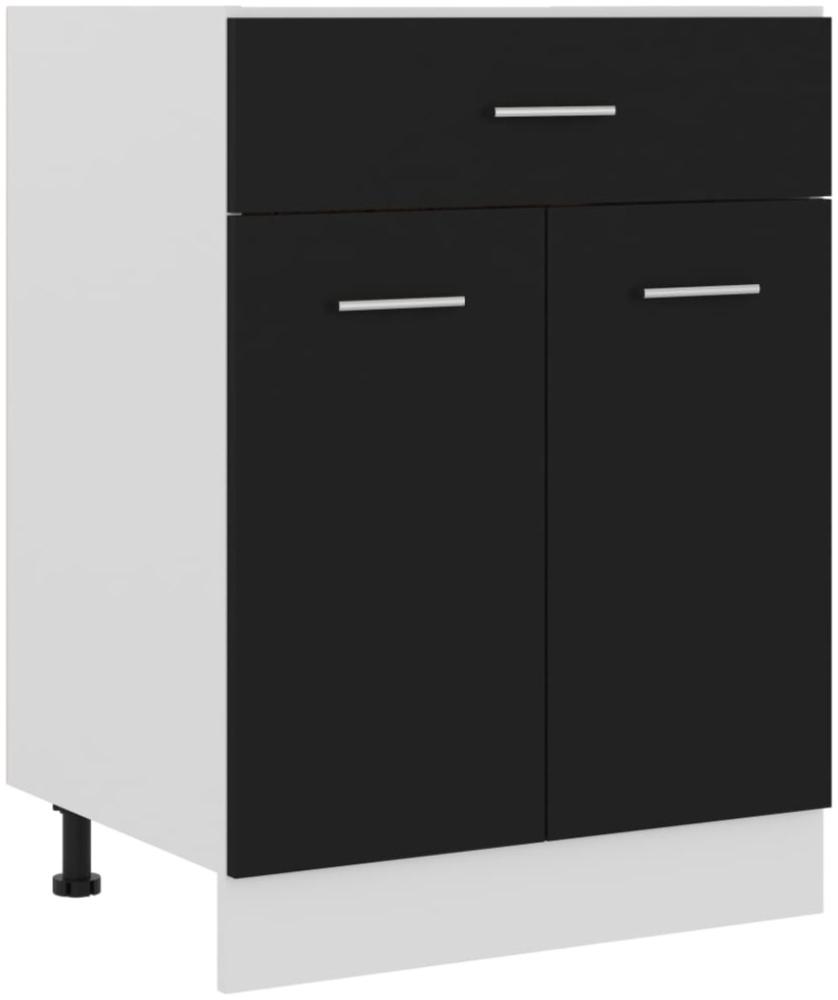 vidaXL Schubunterschrank Schwarz 60x46x81,5 cm Holzwerkstoff 801229 Bild 1