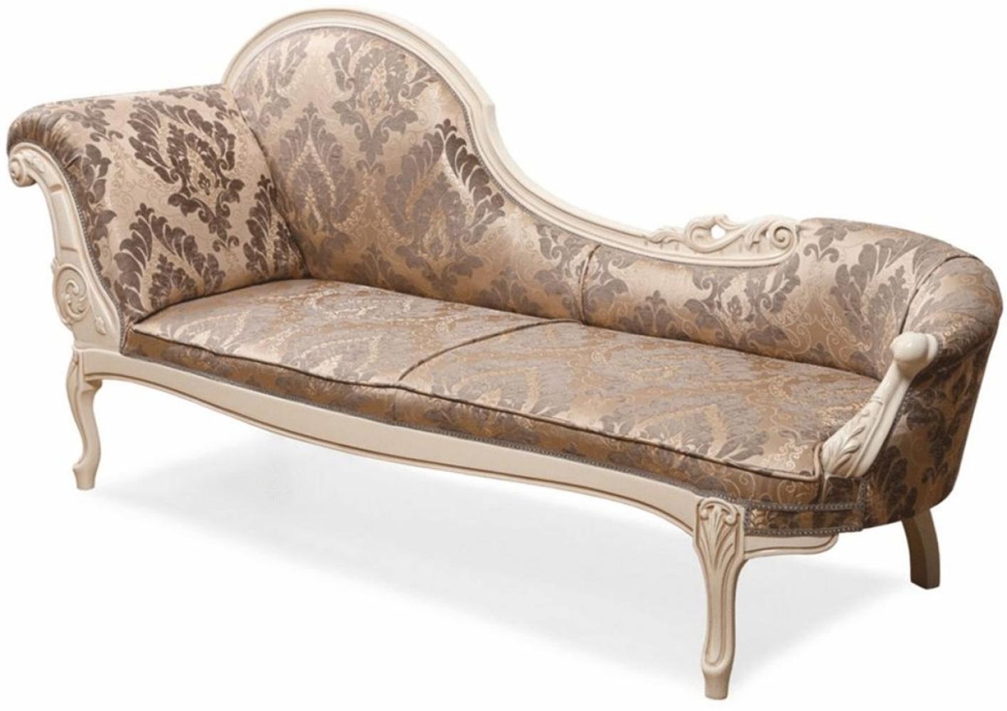 Casa Padrino Luxus Barock Chaiselongue Braun / Creme - Barock Möbel Bild 1