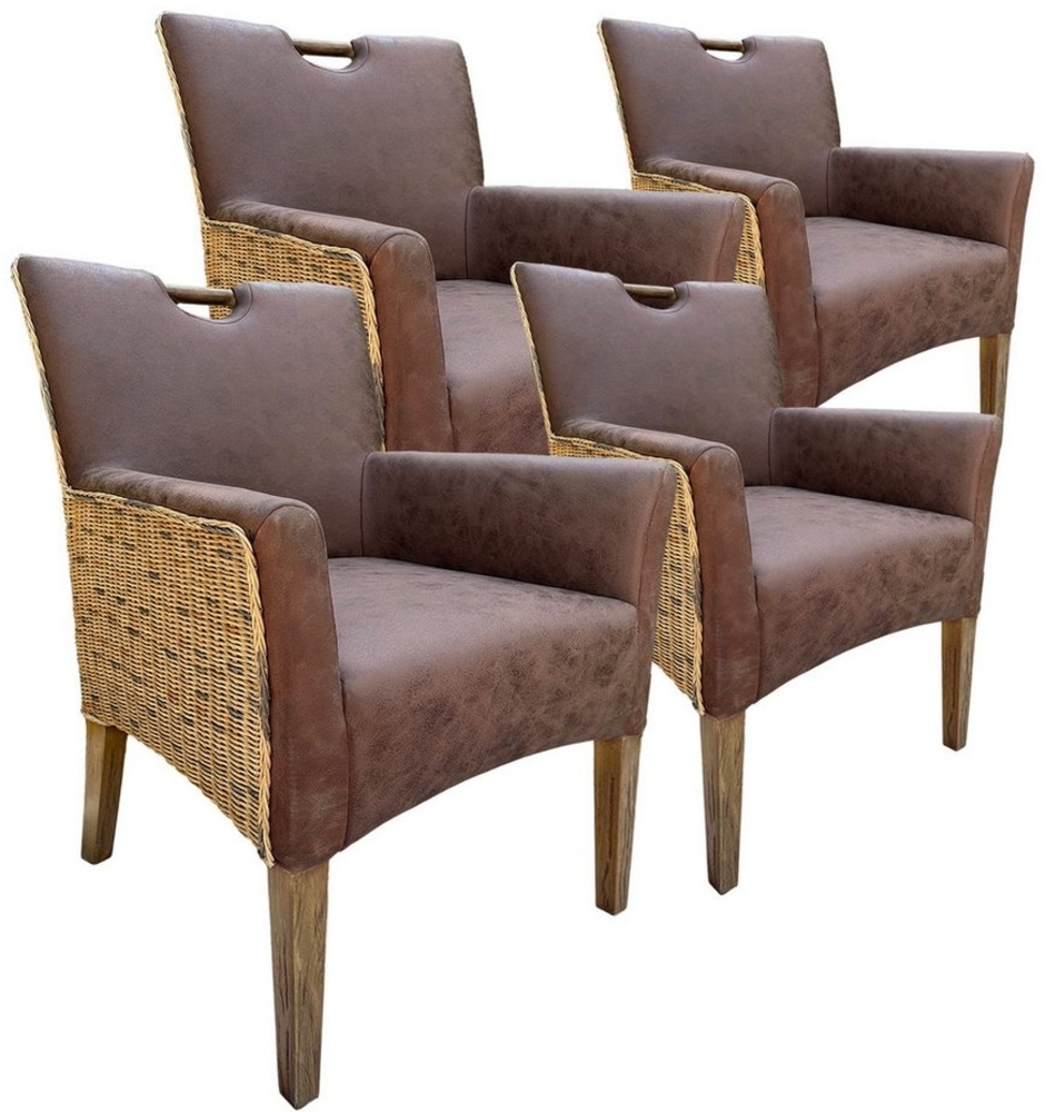 Amagohome Stuhl Esszimmer Stühle Polsterstuhl mit Armlehnen Rattanstuhl Darwin Polster Bild 1