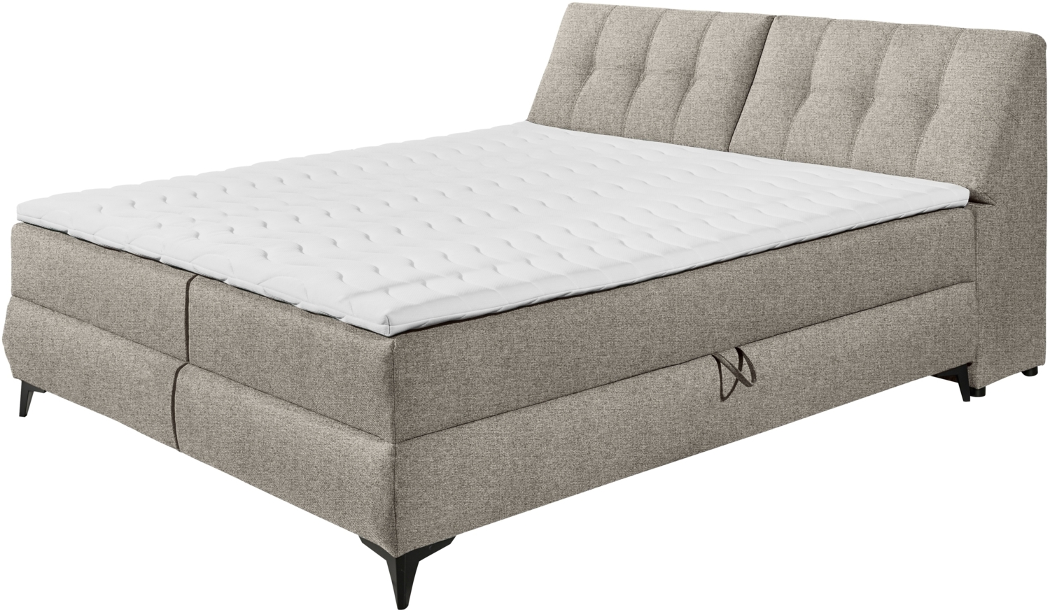 Boxbett >ATLANTIS 6< Liegefläche 180x200 cm, Bezug in sand - 185x102x240cm (BxHxT) Bild 1