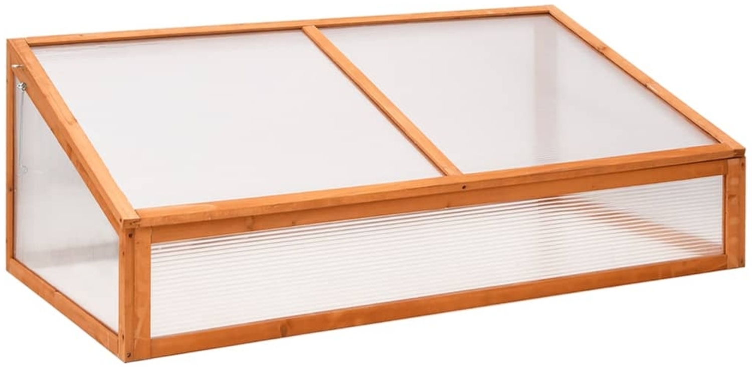 vidaXL Gewächshaus Orange 110x58,5x39 cm Tannenholz 362646 Bild 1