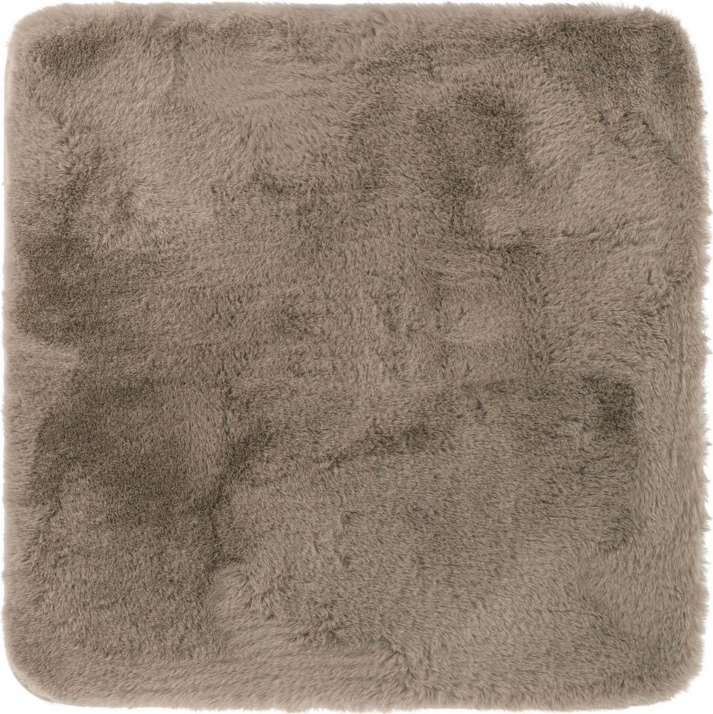 casa NOVA Badematte FELL, Taupe, 60x60 cm, Uni, Felloptik, rutschhemmend beschichtet, Polyester, rechteckig Bild 1