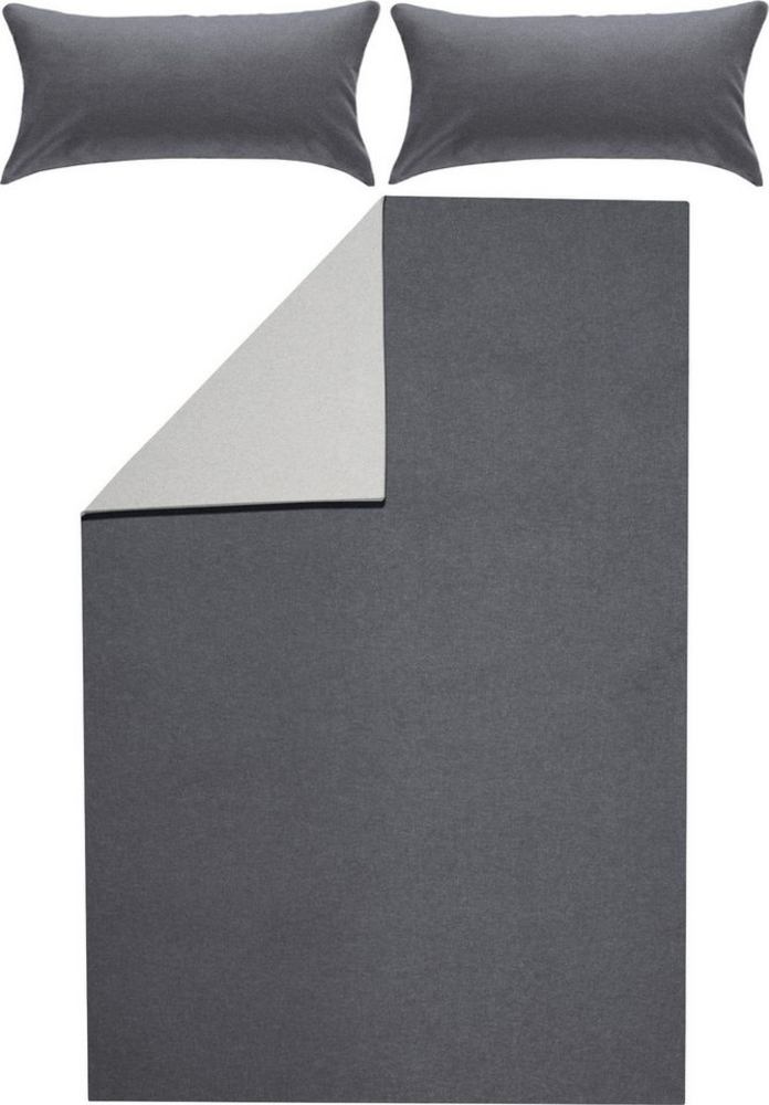 Erwin Müller Bettwäsche Wendebettwäsche, Biber, Uni Bild 1