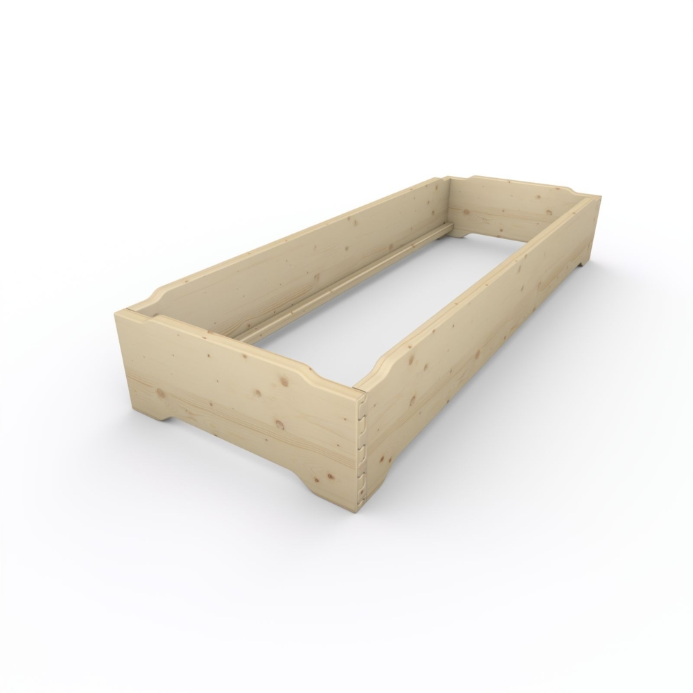 Stapelbett Holzbett (Fichte) "Gäste-Edi" 70 x 200cm 33cm Gästebett Jugendbett Bild 1