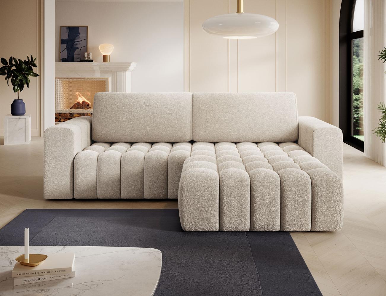 Eltap 'Bonett' Ecksofa mit Schlaffunktion, 92 x 175 x 250 cm, Hellbeige, Rechts Bild 1