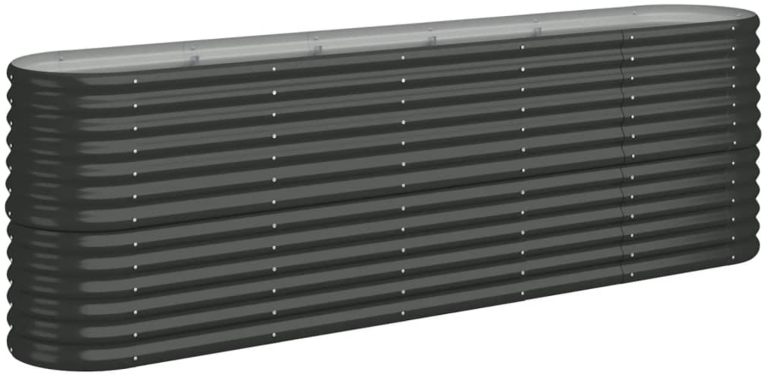 vidaXL Hochbeet Verzinkter Stahl 224x40x68 cm Anthrazit 318901 Bild 1