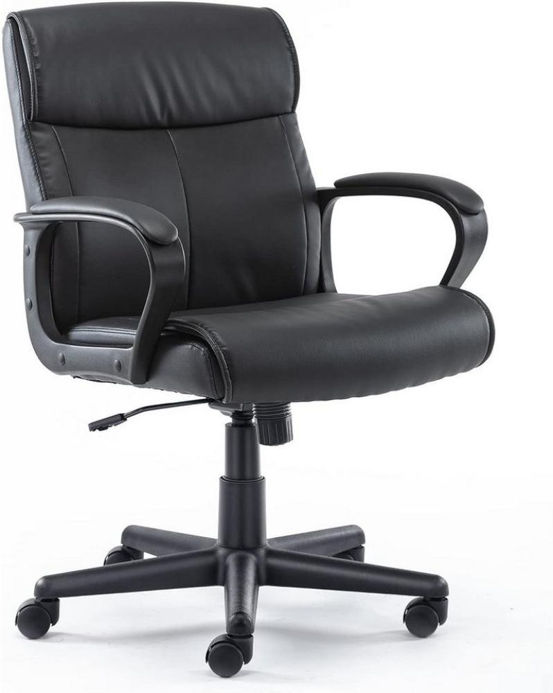 DUMOS Chefsessel Bürostuhl, Pu-Leder Office Chair, Drehstuhl mit 360° Drehbaren Rollen, Höhen- und Neigungsverstellung Bild 1