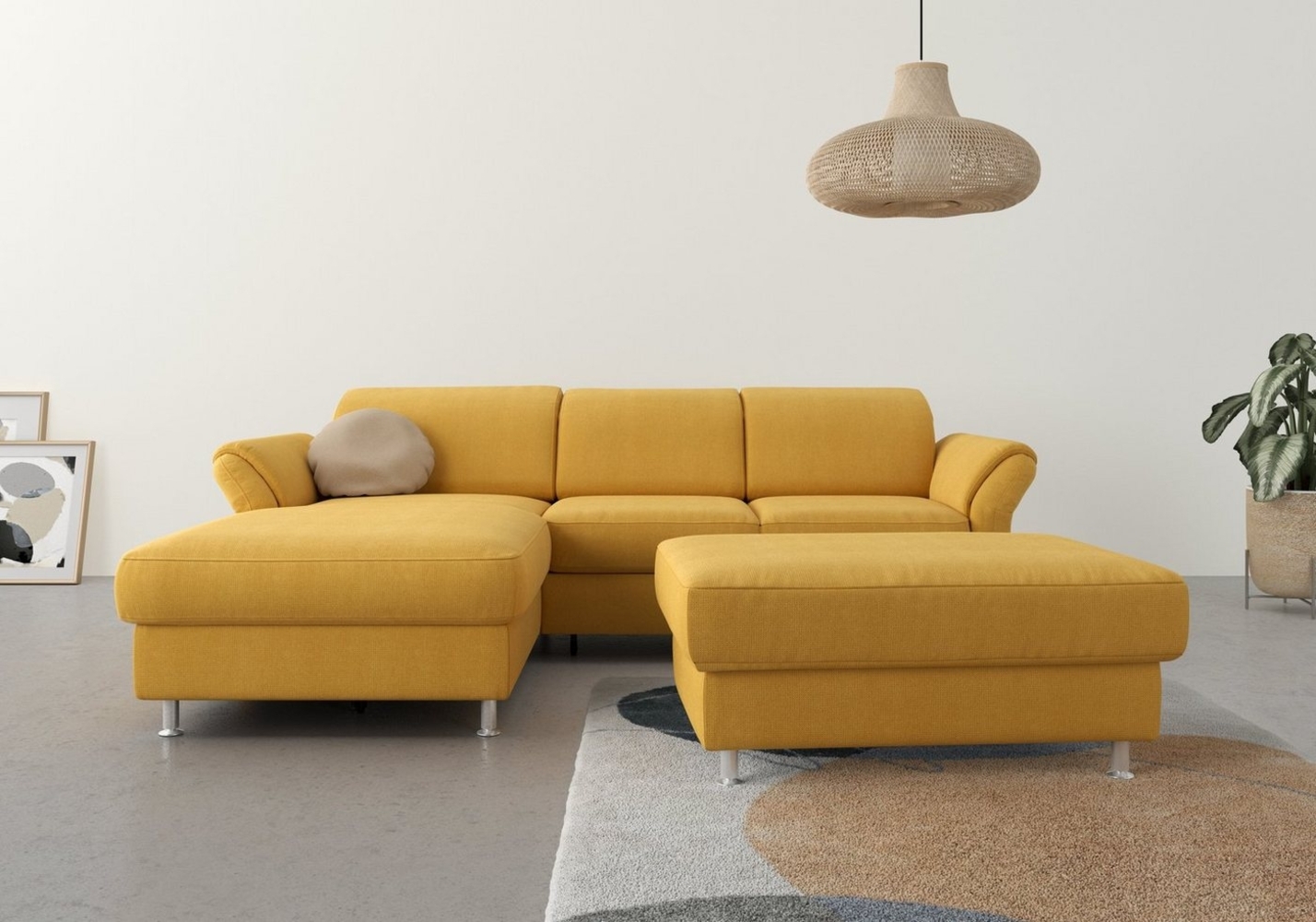 sit&more Ecksofa Apulia L-Form, wahlweise Bettfunktion, Bettkasten und Kopf- und Armteilverstellung Bild 1