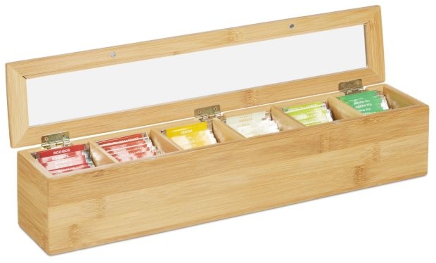 Bambus Teebox 6 Fächer Bild 1