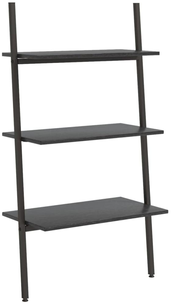 vidaXL Leiterregal mit 3 Böden Schwarz 64x34x116 cm 336372 Bild 1