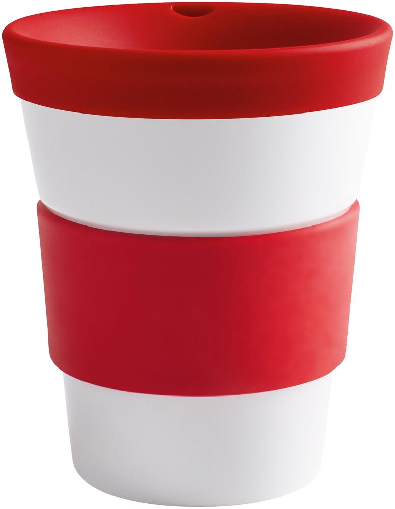 KAHLA cupit To Go Becher 0,35 l Banderole cherry red Bild 1