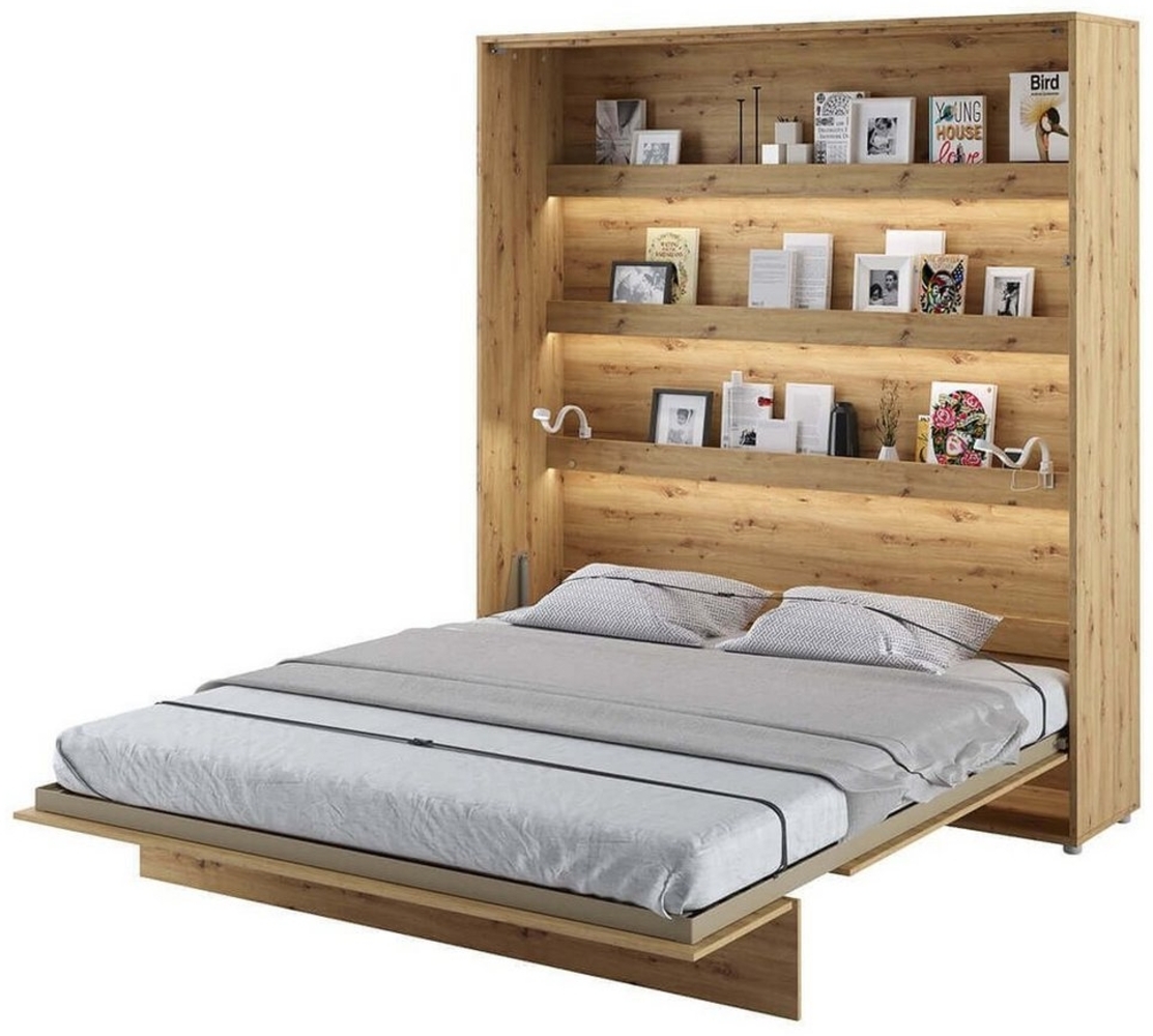 yourhouse24 Schrankbett Bed Concept Vertikal Gästebett Eiche Artisan 90/120/140/160/180cm Bild 1