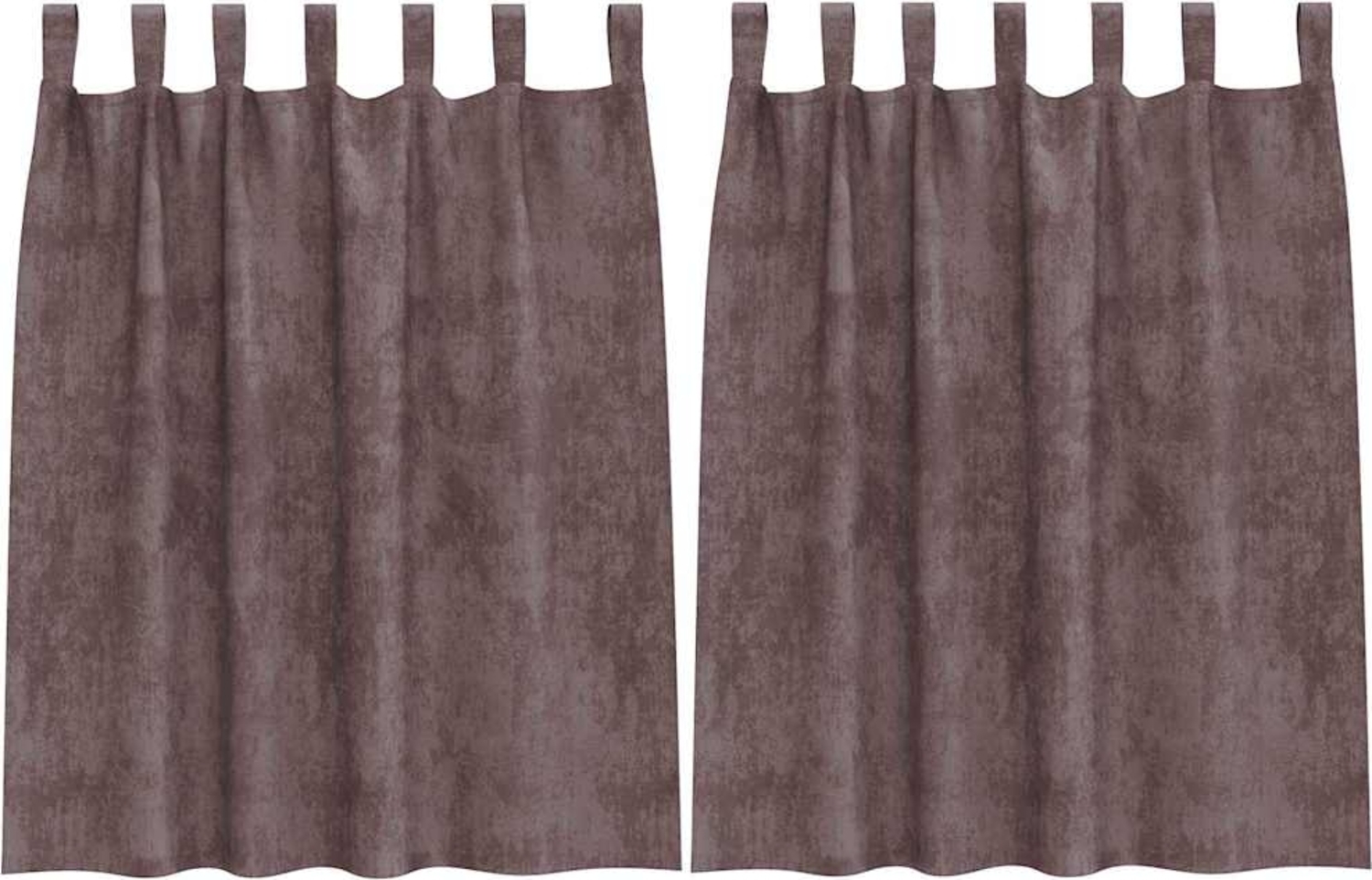 vidaXL Samtvorhänge mit Vorhängen 2 pcs Braun 140 x 140 cm Samt 4107728 Bild 1