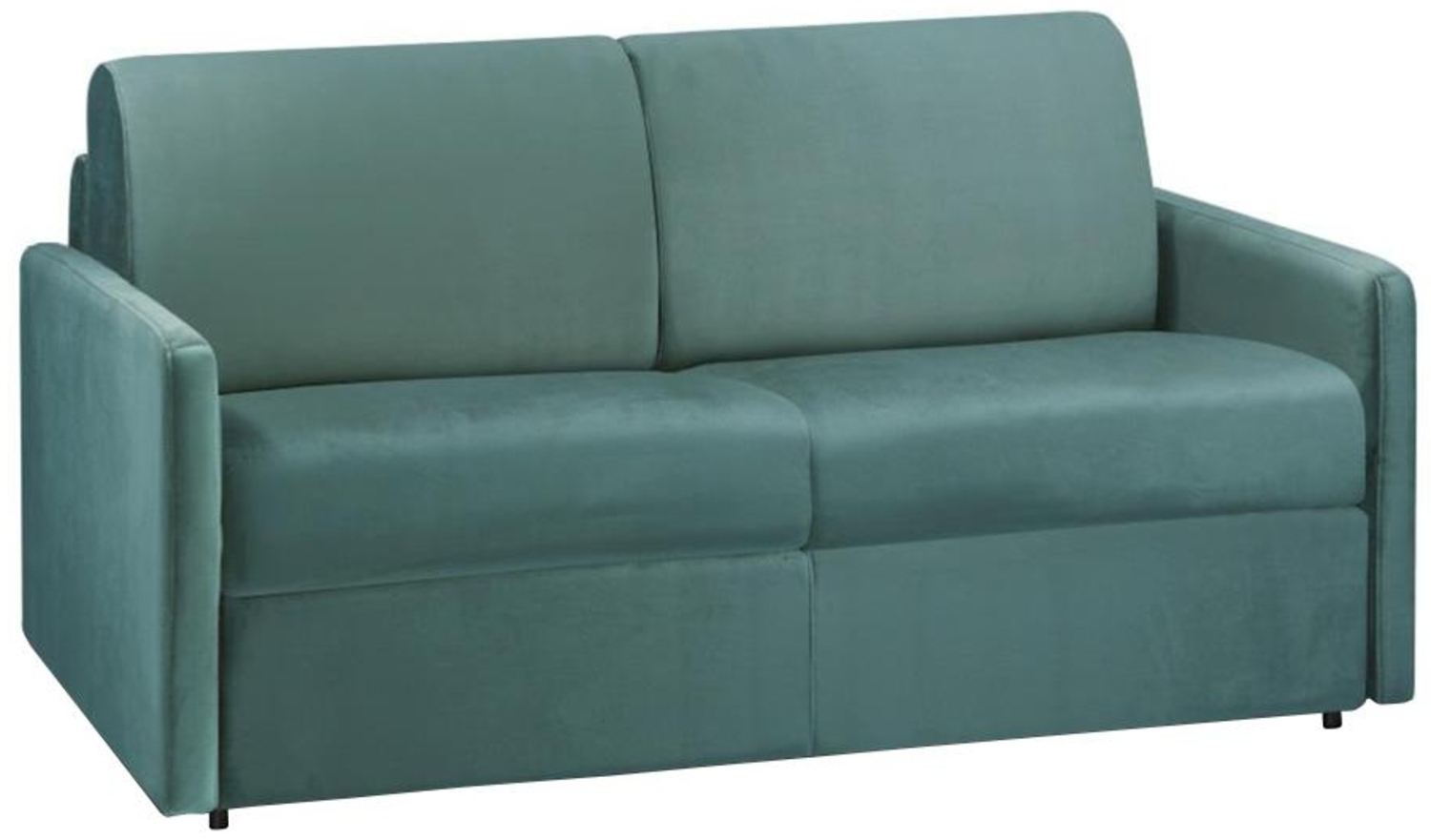 Schlafsofa 2-Sitzer Samt CALIFE - Minzgrün - Liegefläche: 120 cm - Matratzenhöhe: 18 cm Bild 1