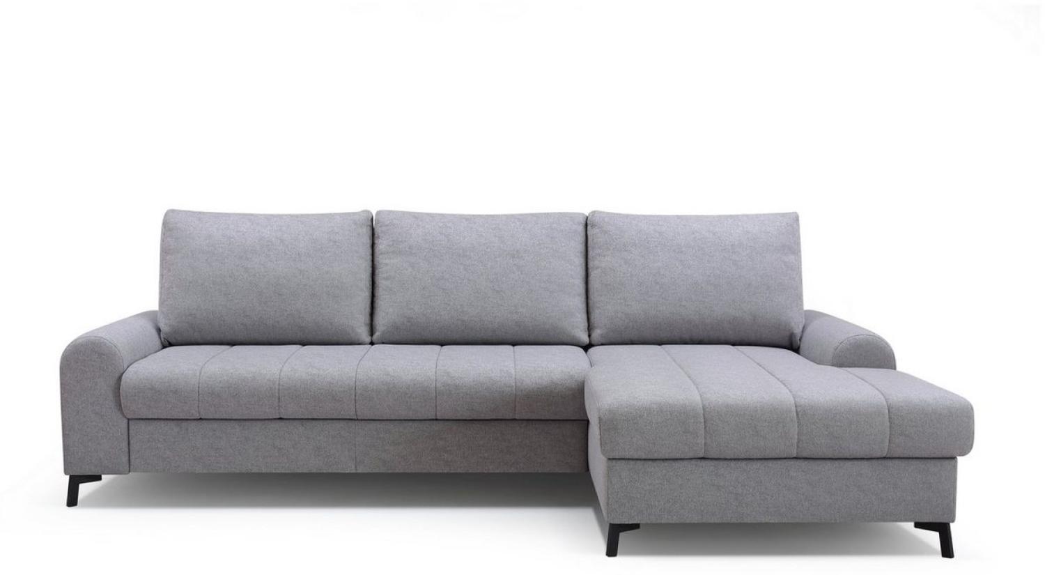 MOEBLO Ecksofa DELICE, Eckcouch mit Bettfunktion Couch L-Form Polstergarnitur Wohnlandschaft Polstersofa mit Ottomane Couchgranitur Sofa, mit Schlaffunktion und Bettkasten, - (BxHxT): 252x88x168 cm Bild 1