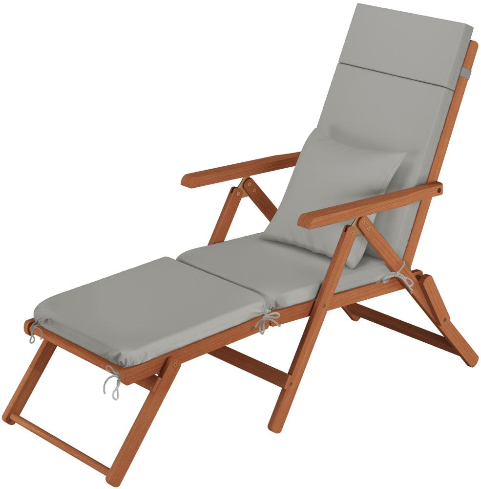 Deckchair, Balkonstuhl, klassische und robuste Balkonliege mit wählbarem Zubehör V-10-200 Bild 1