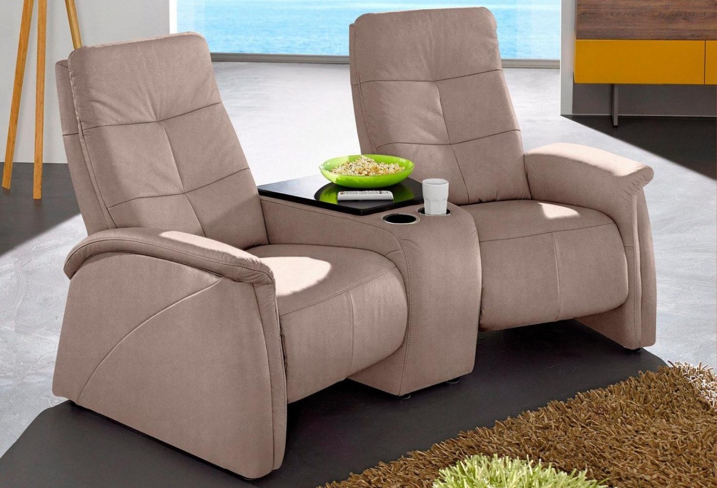 exxpo - sofa fashion 2-Sitzer Tivoli, Kinosofa, bequem, mit Relaxfunktion, integrierter Tischablage und Stauraumfach Bild 1