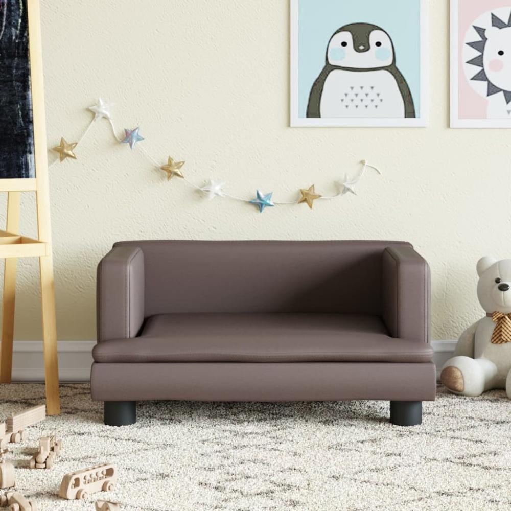 vidaXL Kindersofa Braun 60x40x30 cm Kunstleder Bild 1