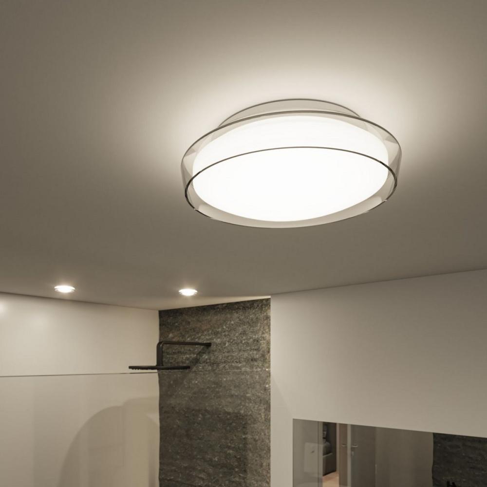 Paulmann 71078 LED Deckenleuchte Luena 25cm Glas Chrom 3000K IP44 Bild 1