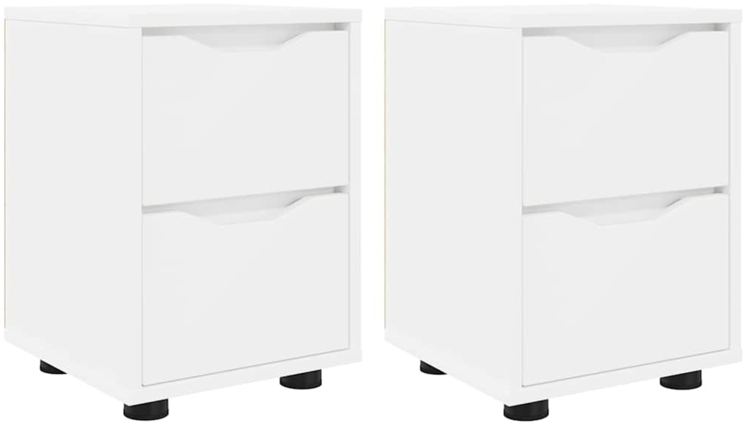 vidaXL Nachttische 2 pcs Weiß 30,5 x 30 x 43 cm Holzwerkstoff 888798 Bild 1