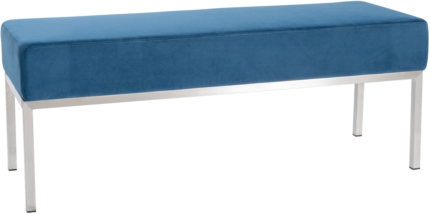 CLP Sitzbank Lamega Samt-Bezug,blau 3-Sitzer Bild 1