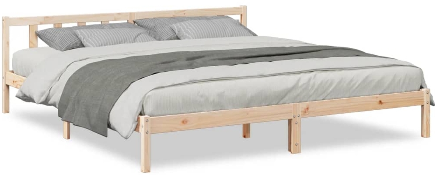 vidaXL Massivholzbett Extra Lang ohne Matratze 200x210 cm Kiefernholz 852440 Bild 1