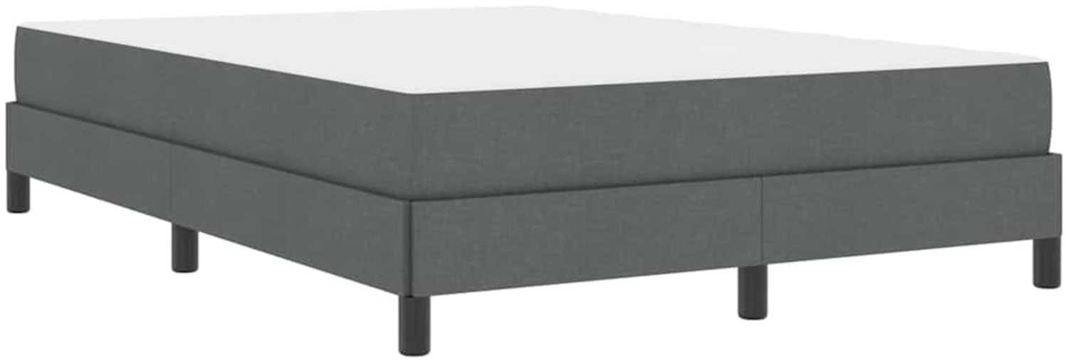 vidaXL Boxspringbett mit Matratze Dunkelgrau 160 x 200 cm Stoff 3398501 Bild 1