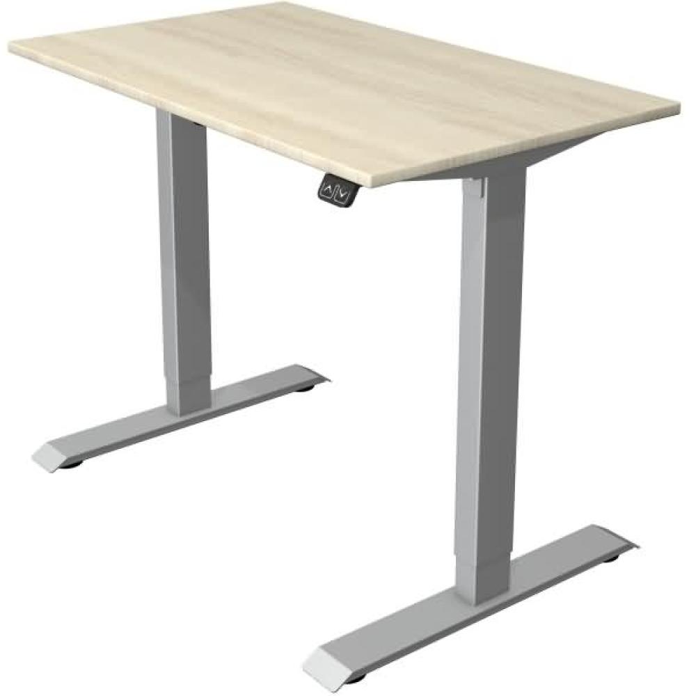 Kerkmann Schreibtisch Sitz-Stehtisch MOVE 1 silber 100x60x74-123cm elektr. höhenverstellbar ahorn Bild 1