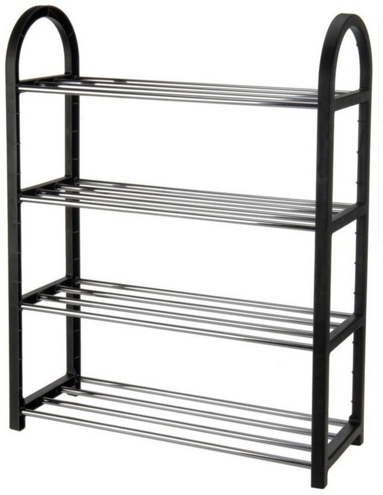 Schuhregal 4 Ebenen Schuhständer Metallstäbe Schuhablage Schuhschrank 8 Paare Bild 1