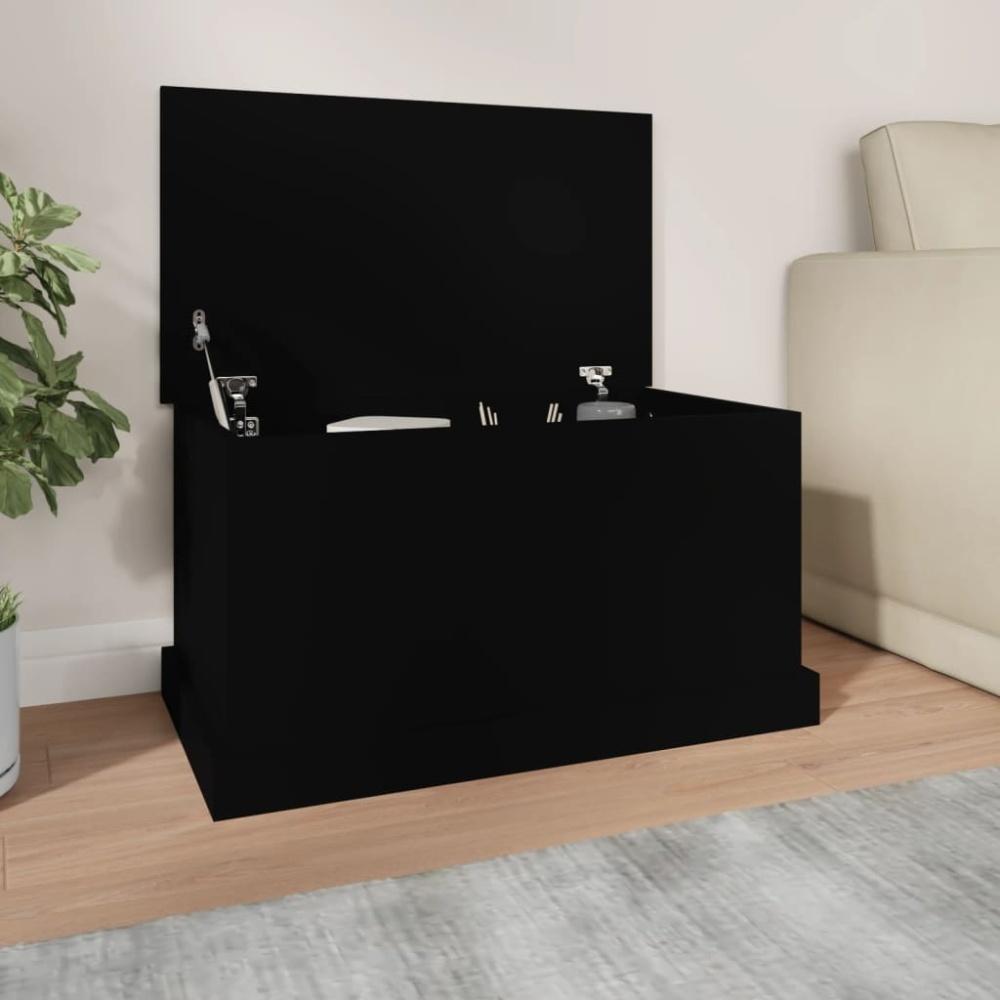 vidaXL Truhe Schwarz 70x40x38 cm Holzwerkstoff 816505 Bild 1