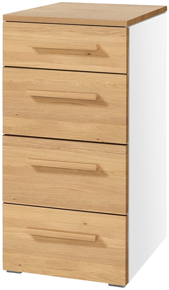 Hasena Kommode Quatro weiss Eiche bright, geölt zerlegt Bild 1