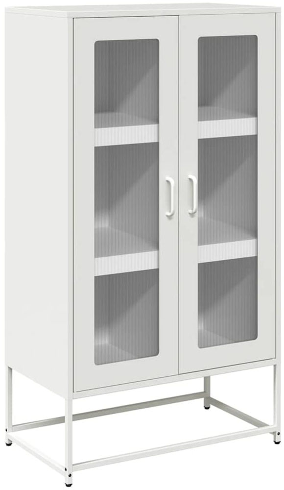 vidaXL Highboard Weiß 68x39x123 cm Stahl 853361 Bild 1