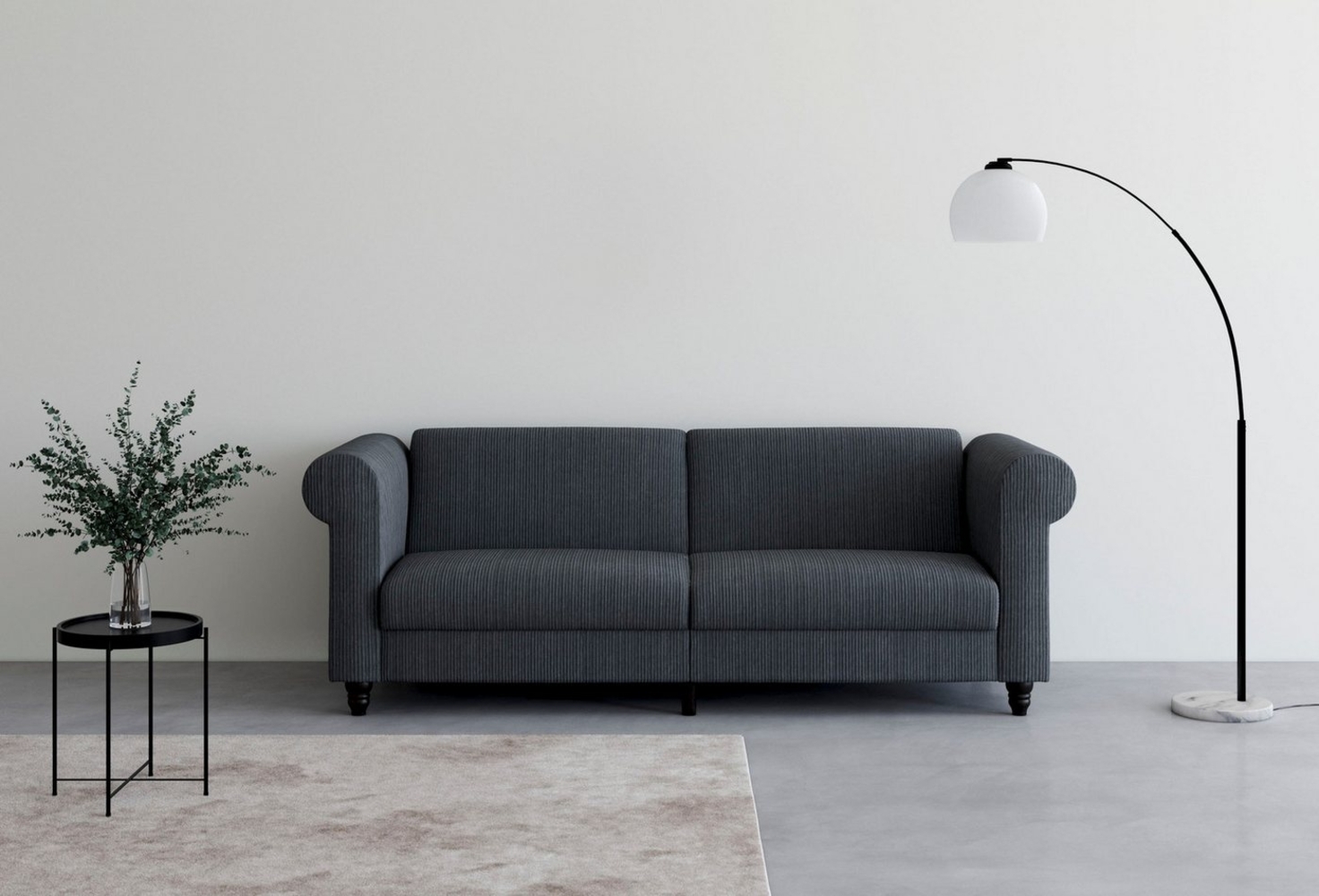 Dorel Home 3-Sitzer Felix II, Schlafsofa 236cm, (Liegefläche 108x190cm), Rückenlehne, 3-fach verstellbar, Sitzhöhe 46 cm, Cord Bild 1