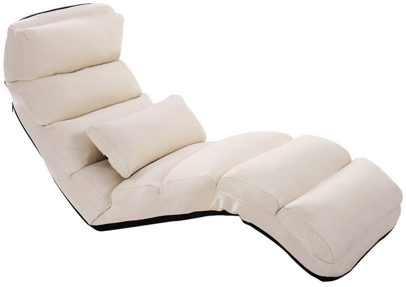 COSTWAY Relaxliege, mit Liegefunktion, Bodensessel klappbar verstellbare Rücklehne Bild 1